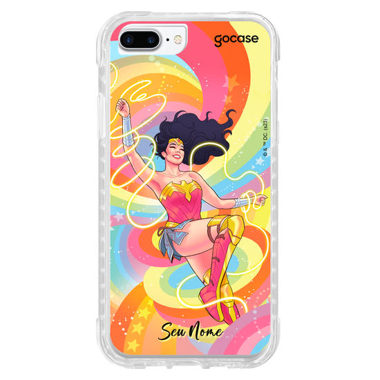 Capinha para celular Liga da Justiça - Arco-Íris Amazona