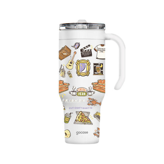 Copo Térmico Life + Ebook -  Friends - Pattern Old School