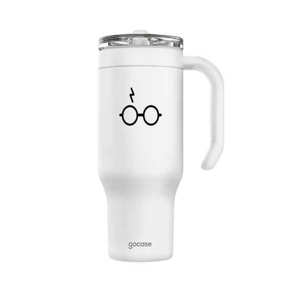 Copo Térmico Life + Ebook -  Harry Potter - Óculos do Harry Minimalista