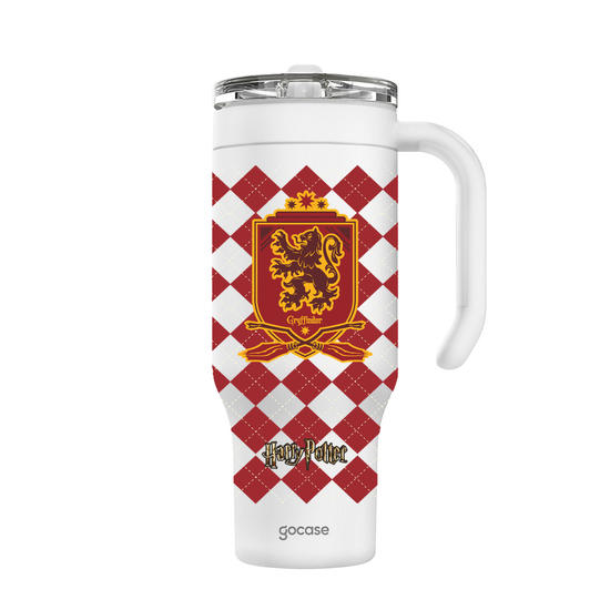Copo Térmico Life + Ebook -  Harry Potter - Tricô Casas de Hogwarts