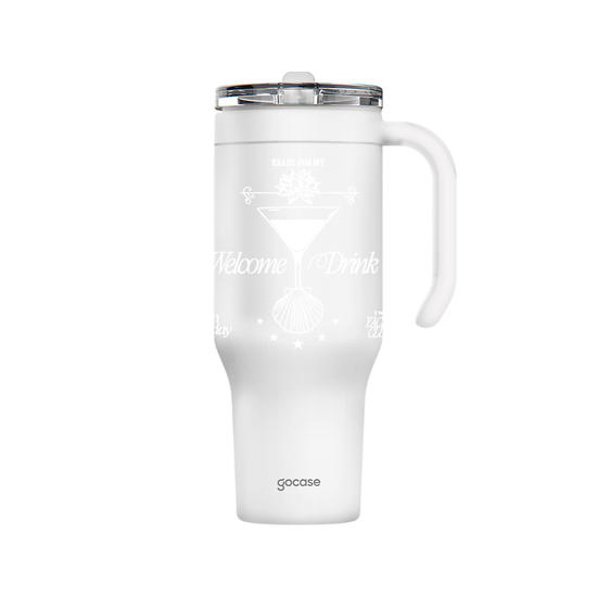 Copo Térmico Life + Ebook -  The White Lotus - Welcome Drink