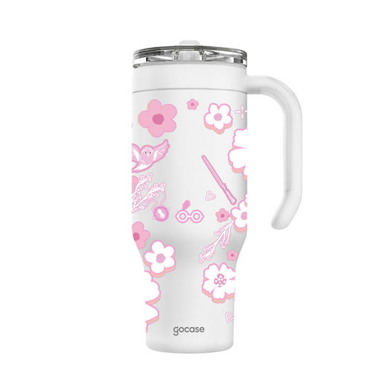 Copo Térmico Life + Ebook -  Harry Potter - Cherry Blossom