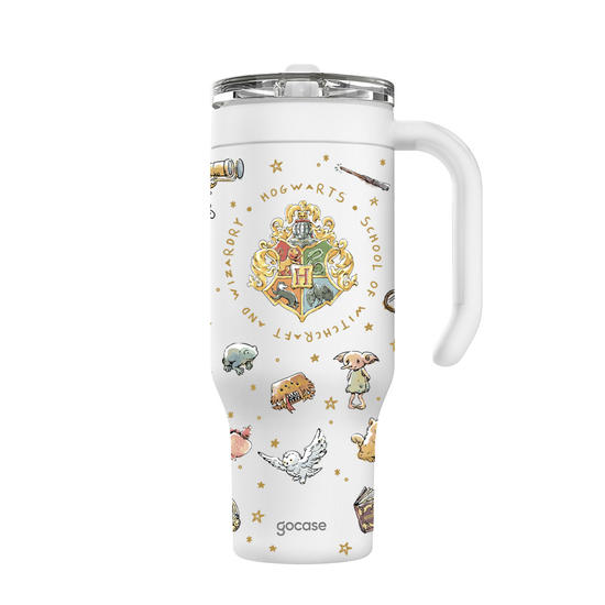 Copo Térmico Life + Ebook -  Harry Potter - Magia Em Aquarela