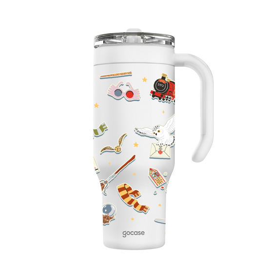 Copo Térmico Life + Ebook -  Harry Potter - Símbolos Mágicos