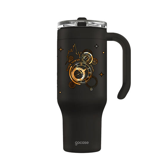 Copo Térmico Life + Ebook -  Harry Potter - Torre do Relógio