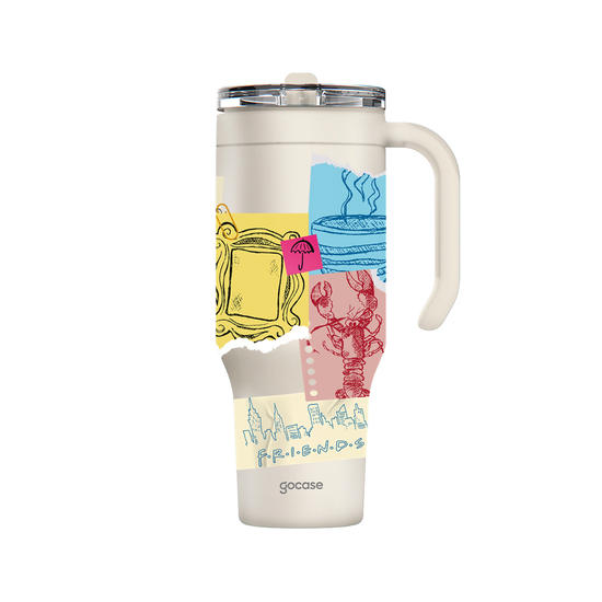 Copo Térmico Life - Friends - Paper Collage