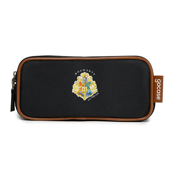 Estojo Slim Preto - Harry Potter - Casas Hogwarts