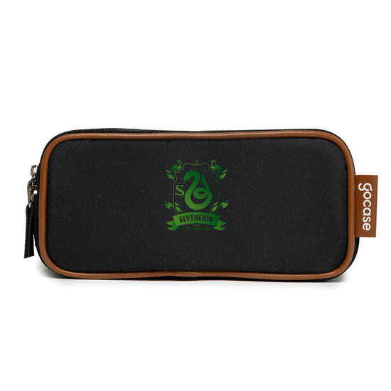 Estojo Slim Preto - Harry Potter - Casa Slytherin