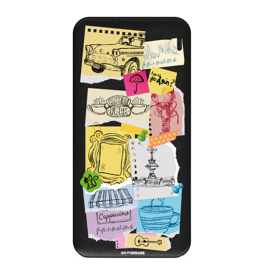 Carregador Portátil Fast Charge -  Friends - Paper Collage