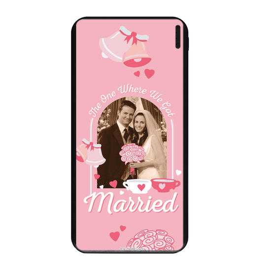 Carregador Portátil Fast Charge -  Friends - Monica & Chandler - Wedding Day