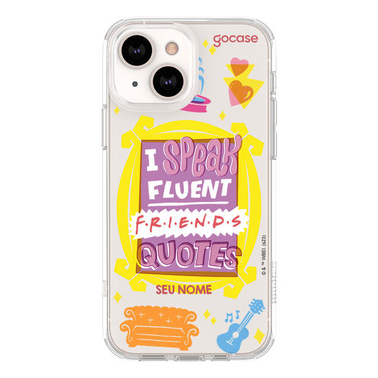 Capinha para celular Friends - Fluent Friends Quotes