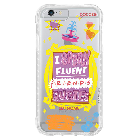 Capinha para celular Friends - Fluent Friends Quotes