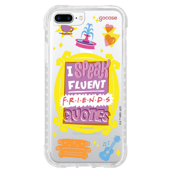 Capinha para celular Friends - Fluent Friends Quotes
