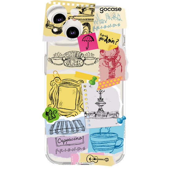 Capinha para celular  Friends - Paper Collage