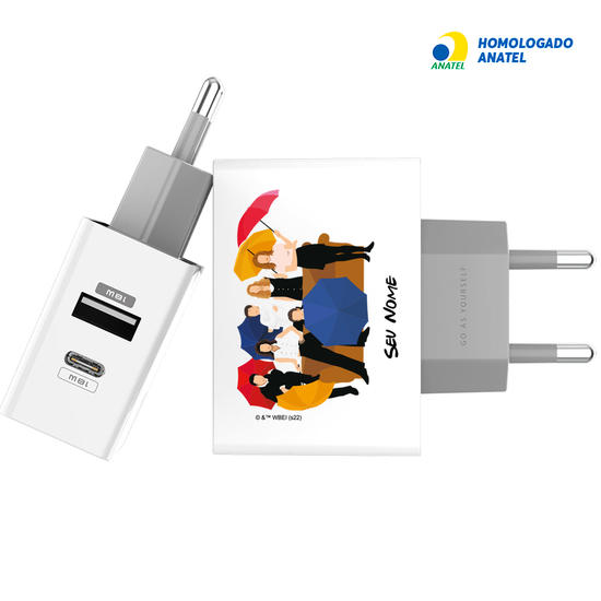 Carregador Turbo Power 18W Gocase - Iphone / Android - Friends - Grupo