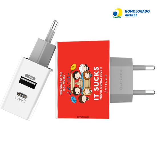 Carregador Turbo Power 18W Gocase - Iphone / Android - Friends - Cute Grup
