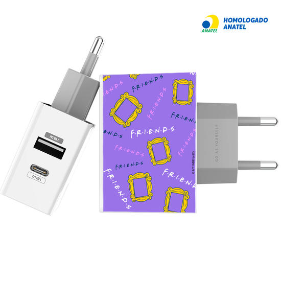 Carregador Turbo Power 18W Gocase - Iphone / Android - Friends - Door Style
