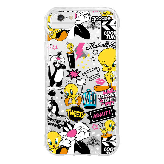 Capinha para celular Looney Tunes - Frajola e Piu Piu