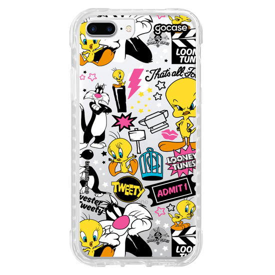 Capinha para celular Looney Tunes - Frajola e Piu Piu