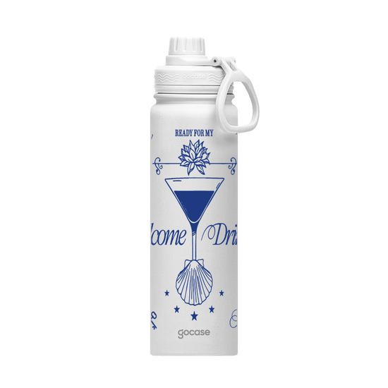Garrafa Térmica Fresh + Ebook - The White Lotus - Welcome Drink