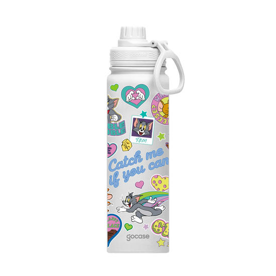 Garrafa Térmica Fresh + Ebook - Tom & Jerry - Stickers