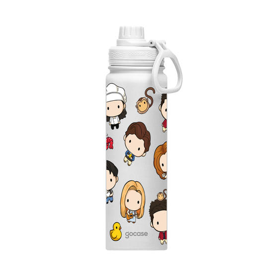 Garrafa Térmica Fresh + Ebook - Friends - Personagens Cute Pattern