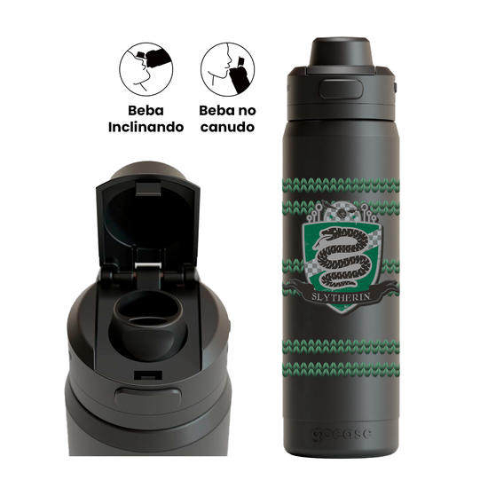 Garrafa Térmica Flip Pro -  Harry Potter - Cachecol da Sonserina
