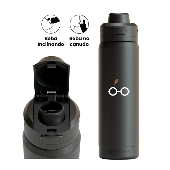 Garrafa Térmica Flip Pro -  Harry Potter - Óculos Mágicos