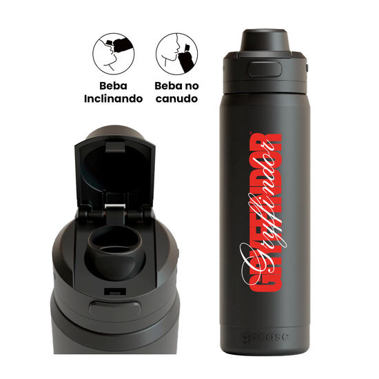 Garrafa Térmica Flip Pro + Ebook - Harry Potter – Gryffindor House Pride