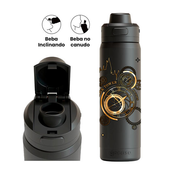 Garrafa Térmica Flip Pro - Harry Potter - Torre do Relógio