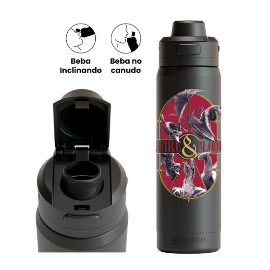 Garrafa Térmica Flip Pro - House Of The Dragon - Dragon Legacy