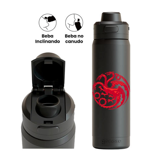 Garrafa Térmica Flip Pro - House Of The Dragon - Legacy of the Blacks
