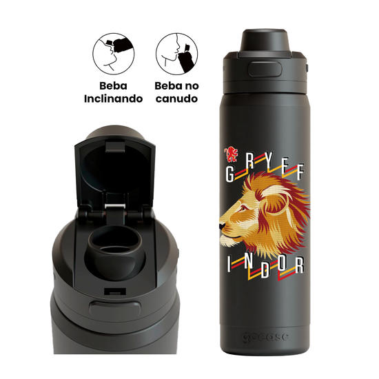 Garrafa Térmica Flip Pro + Ebook - Harry Potter - Gryffindor Legacy