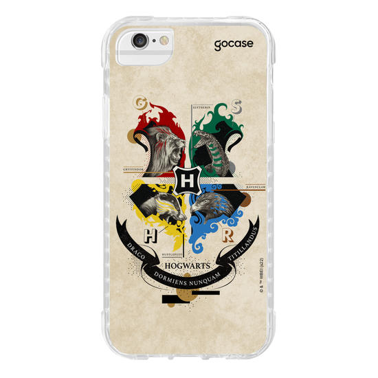 Capinha para celular Harry Potter - Vintage Hogwarts Houses