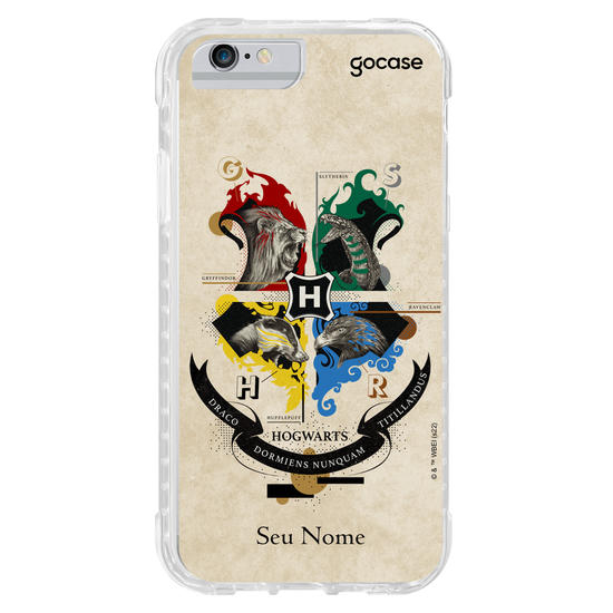 Capinha para celular Harry Potter - Vintage Hogwarts Houses