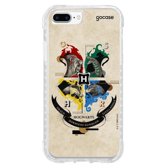 Capinha para celular Harry Potter - Vintage Hogwarts Houses