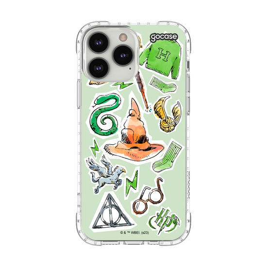 Capinha para celular Harry Potter - Sonserina Watercolor