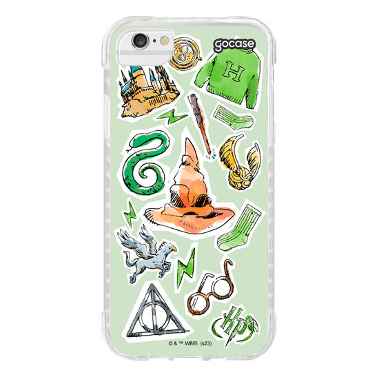 Capinha para celular Harry Potter - Sonserina Watercolor