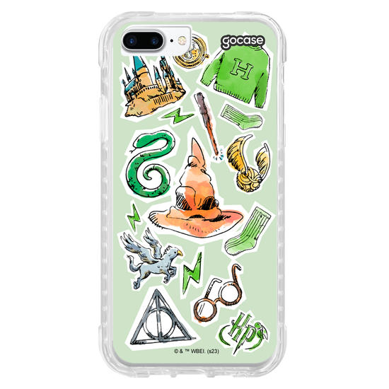 Capinha para celular Harry Potter - Sonserina Watercolor