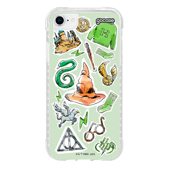 Capinha para celular Harry Potter - Sonserina Watercolor
