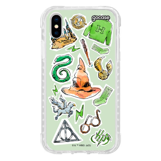 Capinha para celular Harry Potter - Sonserina Watercolor