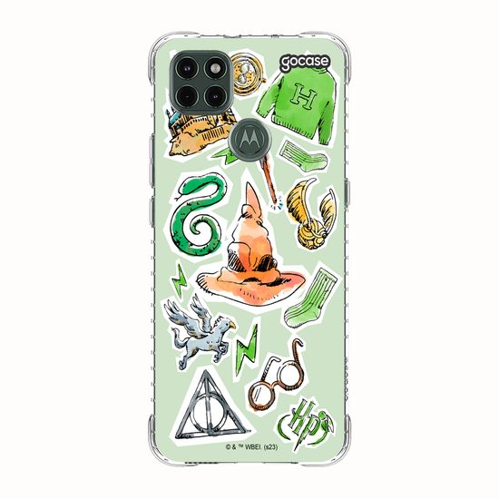 Capinha para celular Harry Potter - Sonserina Watercolor