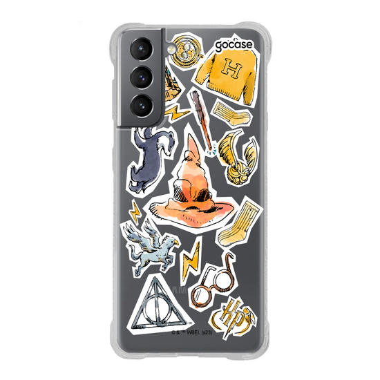 Capinha para celular Harry Potter - Lufa-Lufa Watercolor