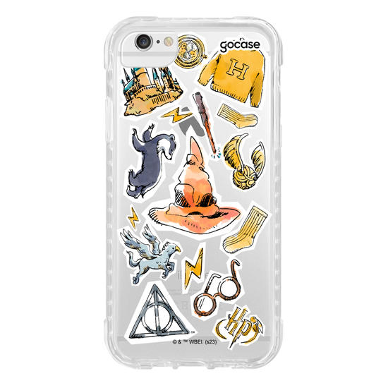 Capinha para celular Harry Potter - Lufa-Lufa Watercolor