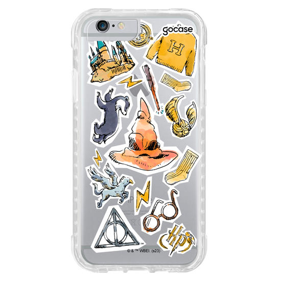 Capinha para celular Harry Potter - Lufa-Lufa Watercolor