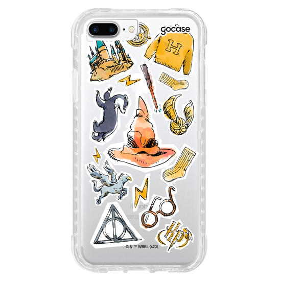Capinha para celular Harry Potter - Lufa-Lufa Watercolor
