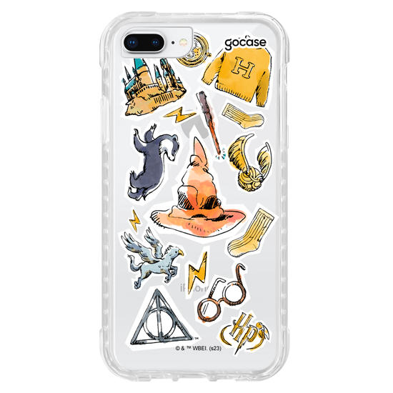 Capinha para celular Harry Potter - Lufa-Lufa Watercolor