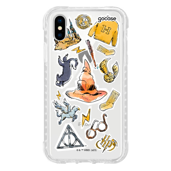 Capinha para celular Harry Potter - Lufa-Lufa Watercolor
