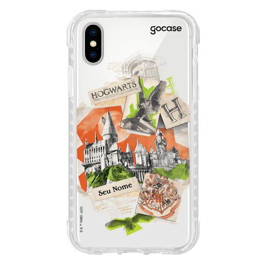 Capinha para celular Harry Potter - Colagem Hogwarts