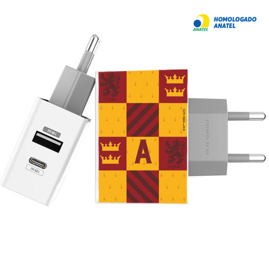 Carregador Turbo Power 18W Gocase - Iphone / Android -Harry Potter - Vichy Grifinória
